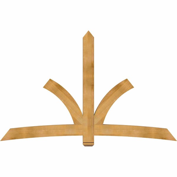 Ekena Millwork Davenport Rough Sawn Timber Gable Bracket, Western Red Cedar, 96"W x 60"H x 4"D x 6"F, 15/12 Pitch GBW096X60X0406DAV00RWR - main
